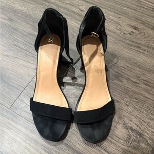 TOP Moda Black Open-Toe Heels